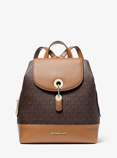 michael michael kors raven medium pebbled leather backpack|Raven Medium Logo and Pebbled Leather Backpack .